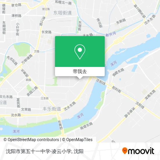 沈阳市第五十一中学-凌云小学地图