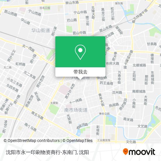 沈阳市永一印刷物资商行-东南门地图