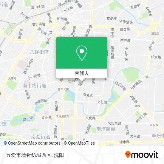 五爱市场针纺城西区地图