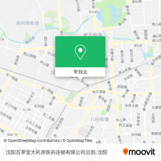 沈阳百草堂大药房医药连锁有限公司总部地图