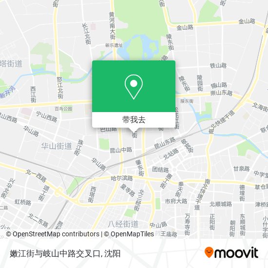 嫩江街与岐山中路交叉口地图