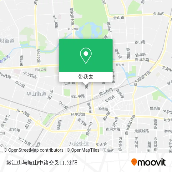嫩江街与岐山中路交叉口地图