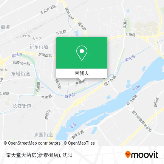 奉天堂大药房(新泰街店)地图