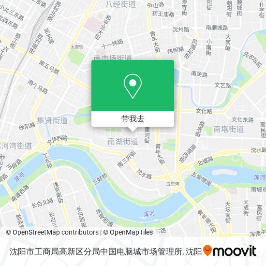 沈阳市工商局高新区分局中国电脑城市场管理所地图