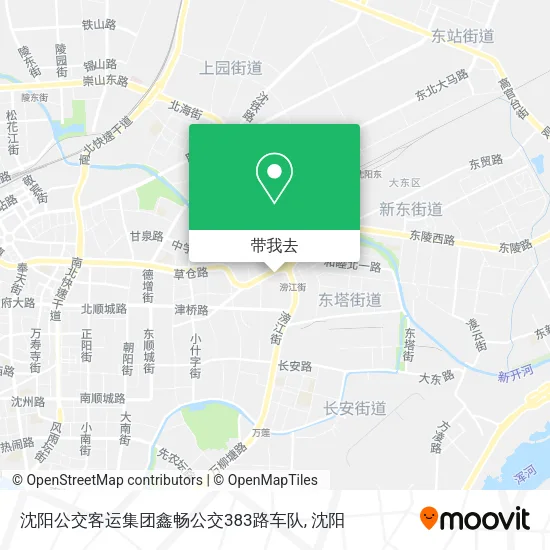 沈阳公交客运集团鑫畅公交383路车队地图