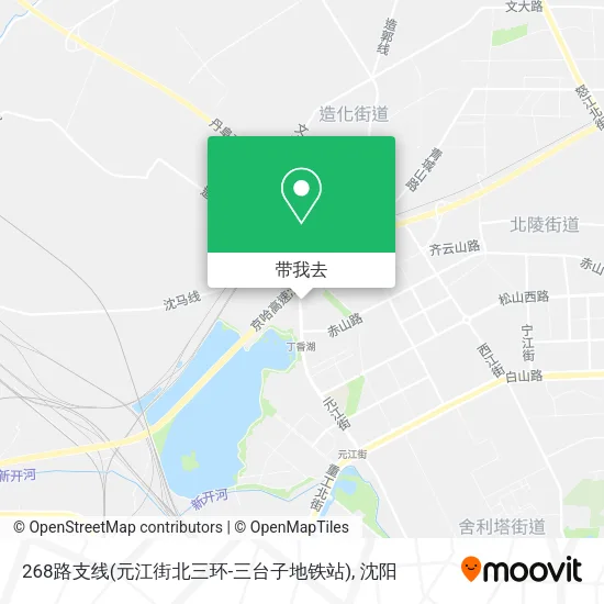 268路支线(元江街北三环-三台子地铁站)地图