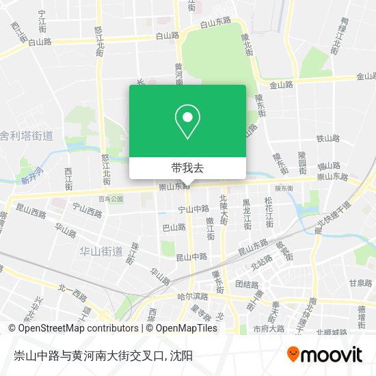 崇山中路与黄河南大街交叉口地图