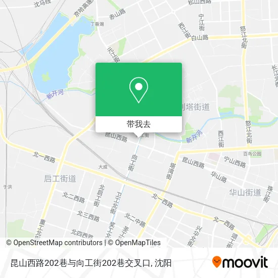 昆山西路202巷与向工街202巷交叉口地图