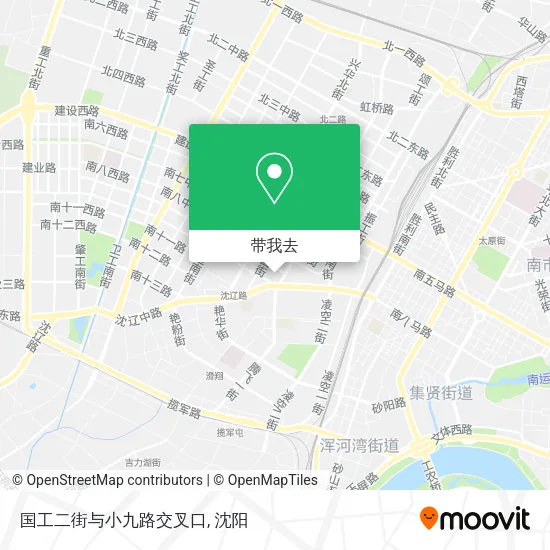 国工二街与小九路交叉口地图