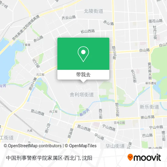 中国刑事警察学院家属区-西北门地图