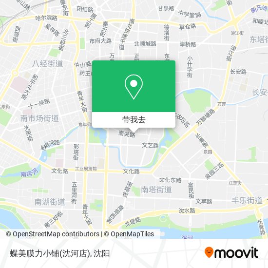 蝶美膜力小铺(沈河店)地图