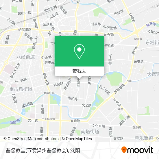 基督教堂(五爱温州基督教会)地图