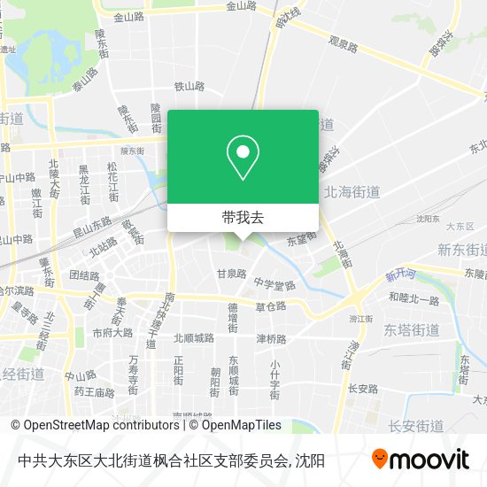中共大东区大北街道枫合社区支部委员会地图