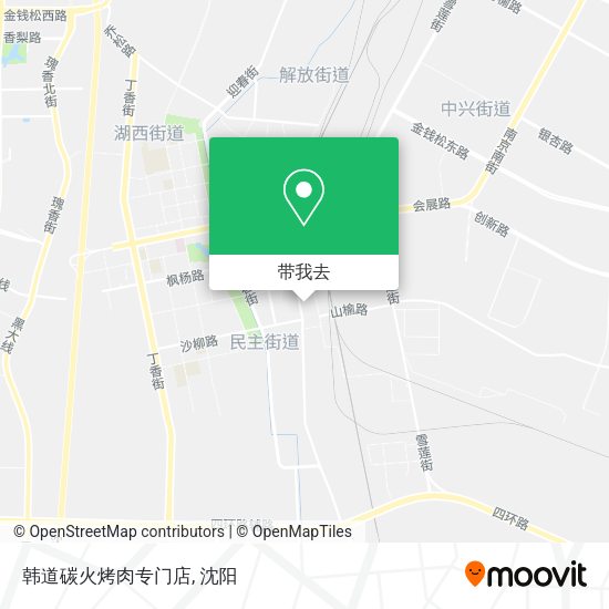 韩道碳火烤肉专门店地图