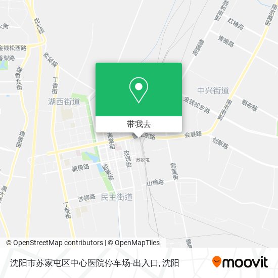 沈阳市苏家屯区中心医院停车场-出入口地图