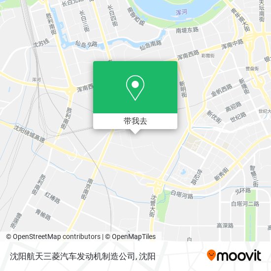 沈阳航天三菱汽车发动机制造公司地图