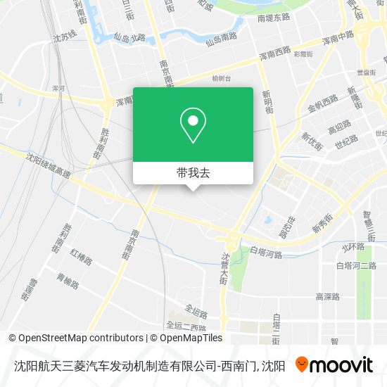 沈阳航天三菱汽车发动机制造有限公司-西南门地图