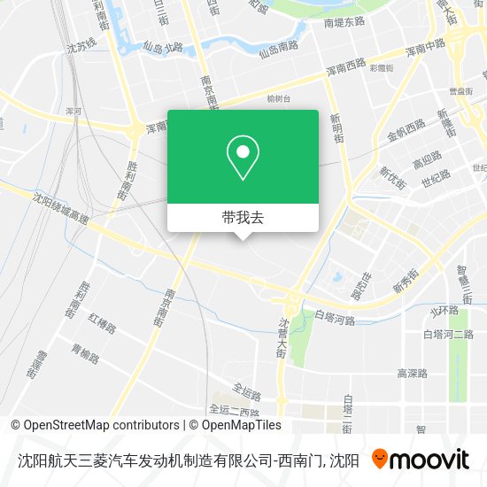 沈阳航天三菱汽车发动机制造有限公司-西南门地图