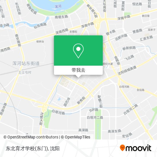 东北育才学校(东门)地图
