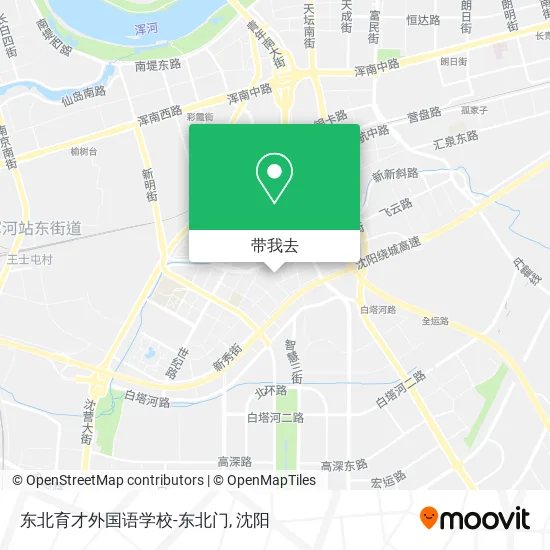 东北育才外国语学校-东北门地图