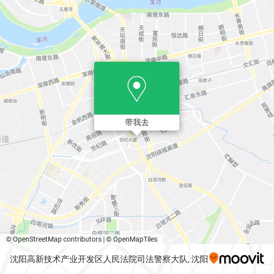 沈阳高新技术产业开发区人民法院司法警察大队地图