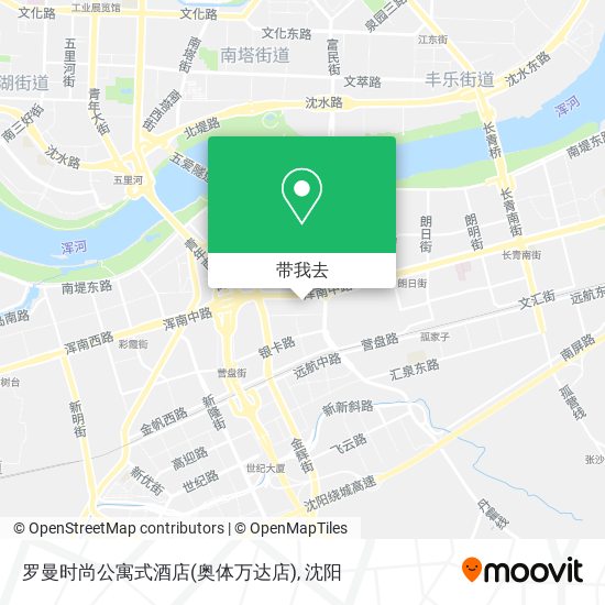 罗曼时尚公寓式酒店(奥体万达店)地图