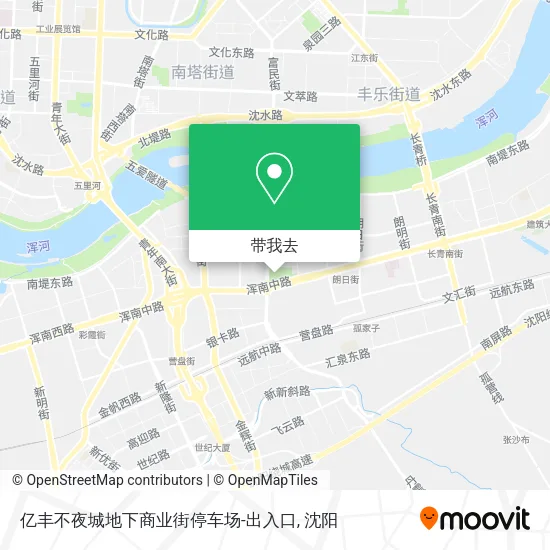 亿丰不夜城地下商业街停车场-出入口地图