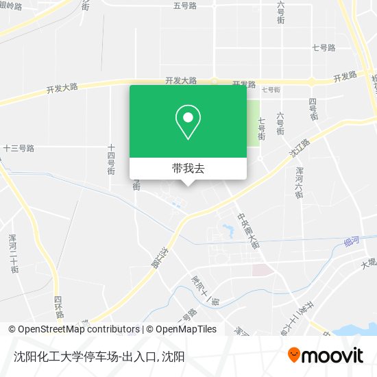 沈阳化工大学停车场-出入口地图