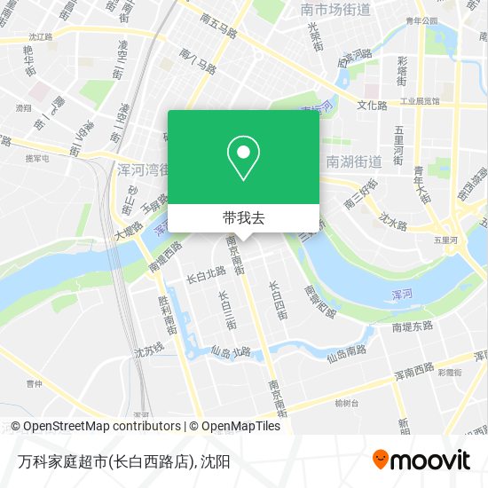 万科家庭超市(长白西路店)地图