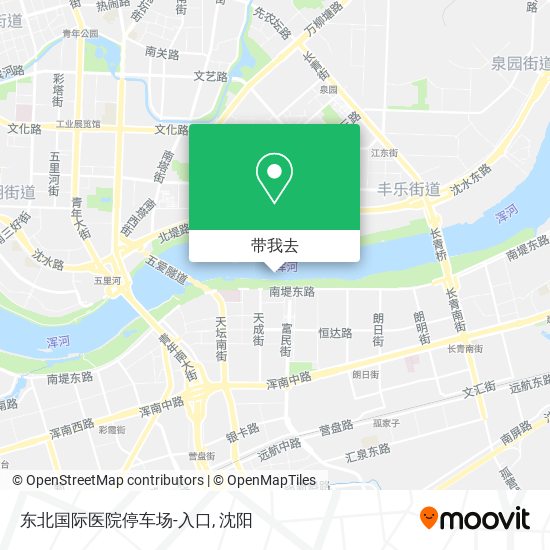 东北国际医院停车场-入口地图
