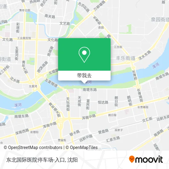 东北国际医院停车场-入口地图