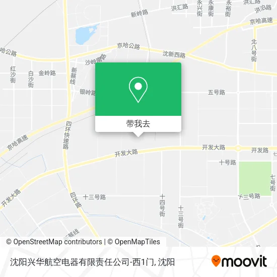 沈阳兴华航空电器有限责任公司-西1门地图