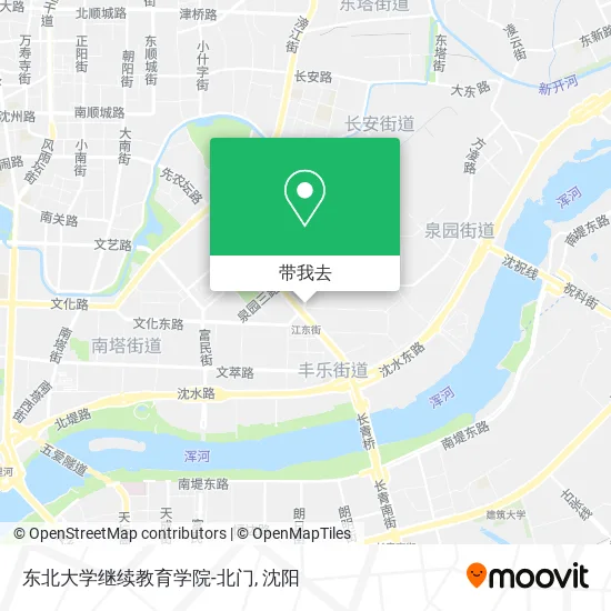 东北大学继续教育学院-北门地图