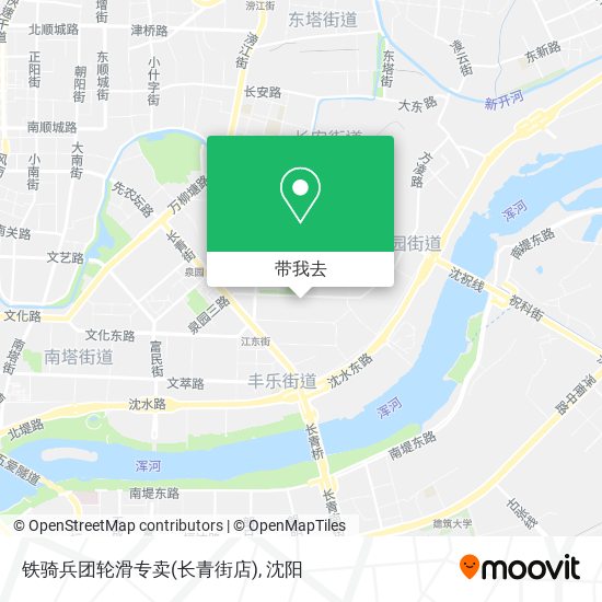 铁骑兵团轮滑专卖(长青街店)地图