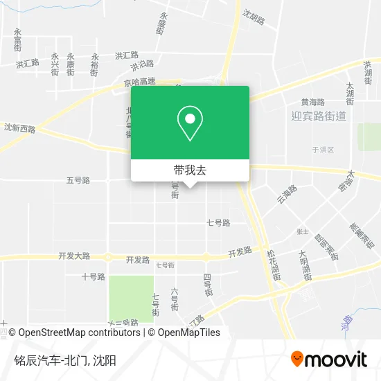 铭辰汽车-北门地图