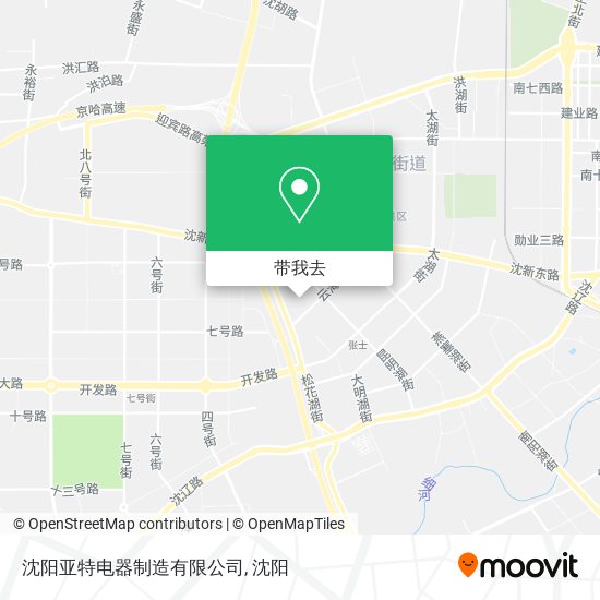 沈阳亚特电器制造有限公司地图