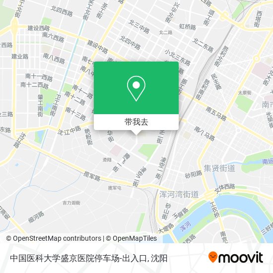 中国医科大学盛京医院停车场-出入口地图