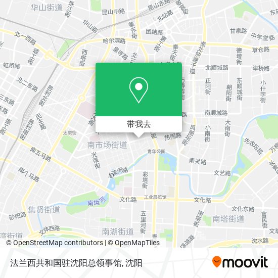 法兰西共和国驻沈阳总领事馆地图