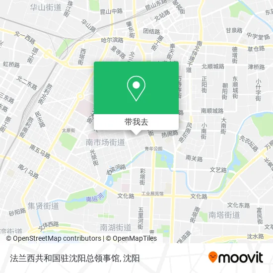 法兰西共和国驻沈阳总领事馆地图