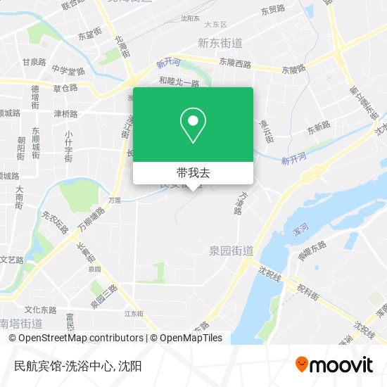 民航宾馆-洗浴中心地图