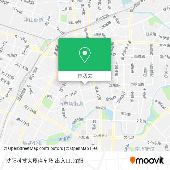 沈阳科技大厦停车场-出入口地图