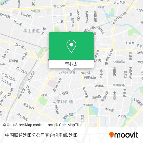中国联通沈阳分公司客户俱乐部地图