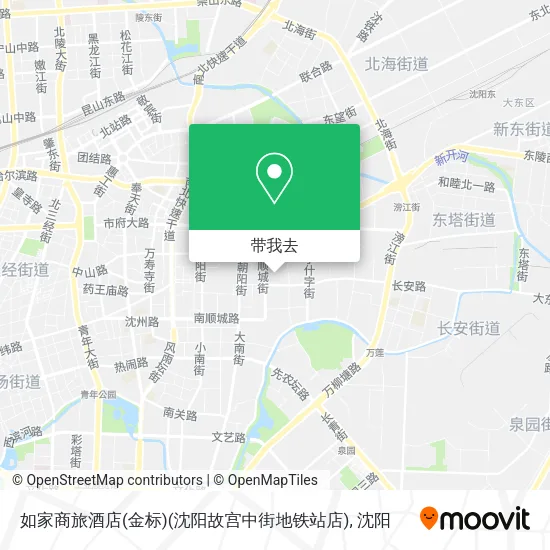 如家商旅酒店(金标)(沈阳故宫中街地铁站店)地图