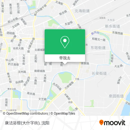 康洁浴馆(大什字街)地图