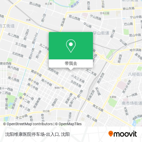 沈阳维康医院停车场-出入口地图