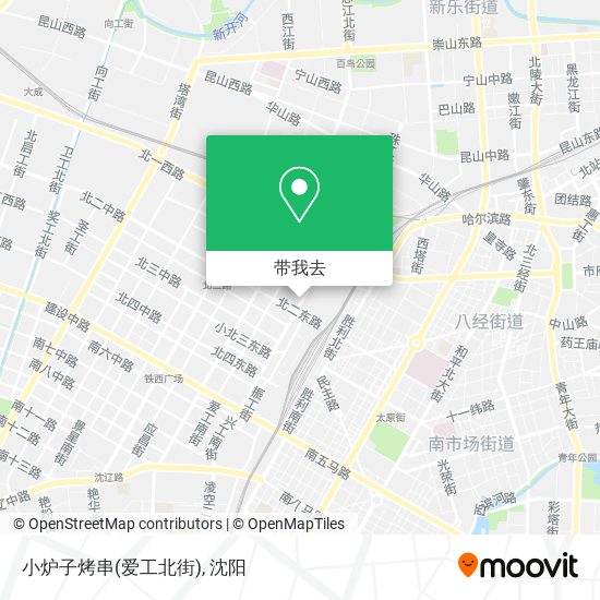 小炉子烤串(爱工北街)地图