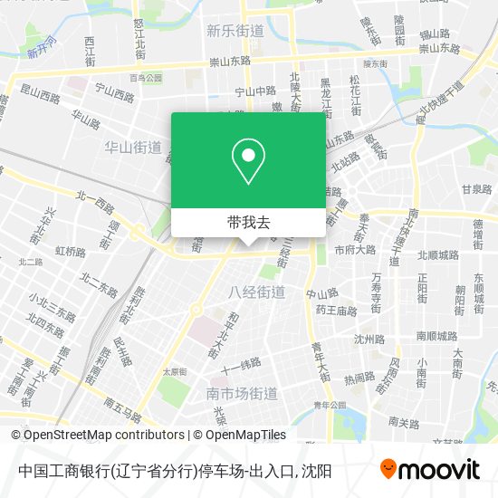 中国工商银行(辽宁省分行)停车场-出入口地图