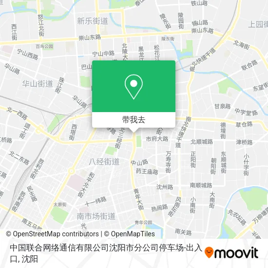 中国联合网络通信有限公司沈阳市分公司停车场-出入口地图