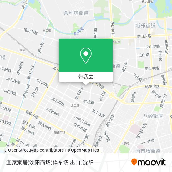 宜家家居(沈阳商场)停车场-出口地图