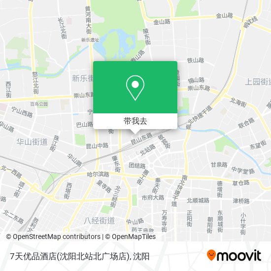 7天优品酒店(沈阳北站北广场店)地图